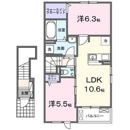 フローリッシュ　Westの物件間取画像